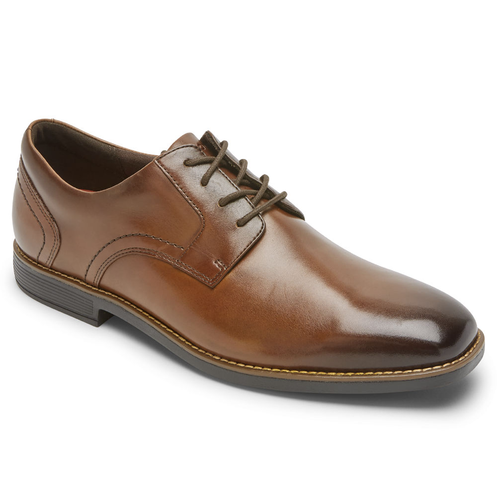 Rockport Lace Up For Mens Brown - Slayter Plain Toe Shoe - OH6143902